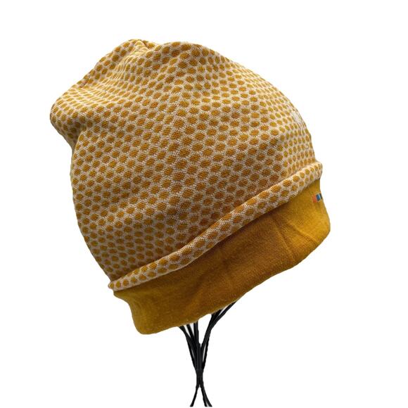 Smartwool 100% Merino Cuffed Beanie Cap Women’s One Size Gold Polka Dot Outdoor - Picture 2 of 8